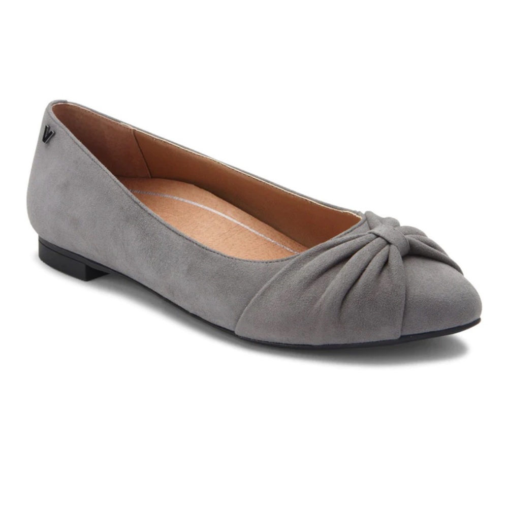 Vionic Gramercy Suede Bow Flats Size 6.5